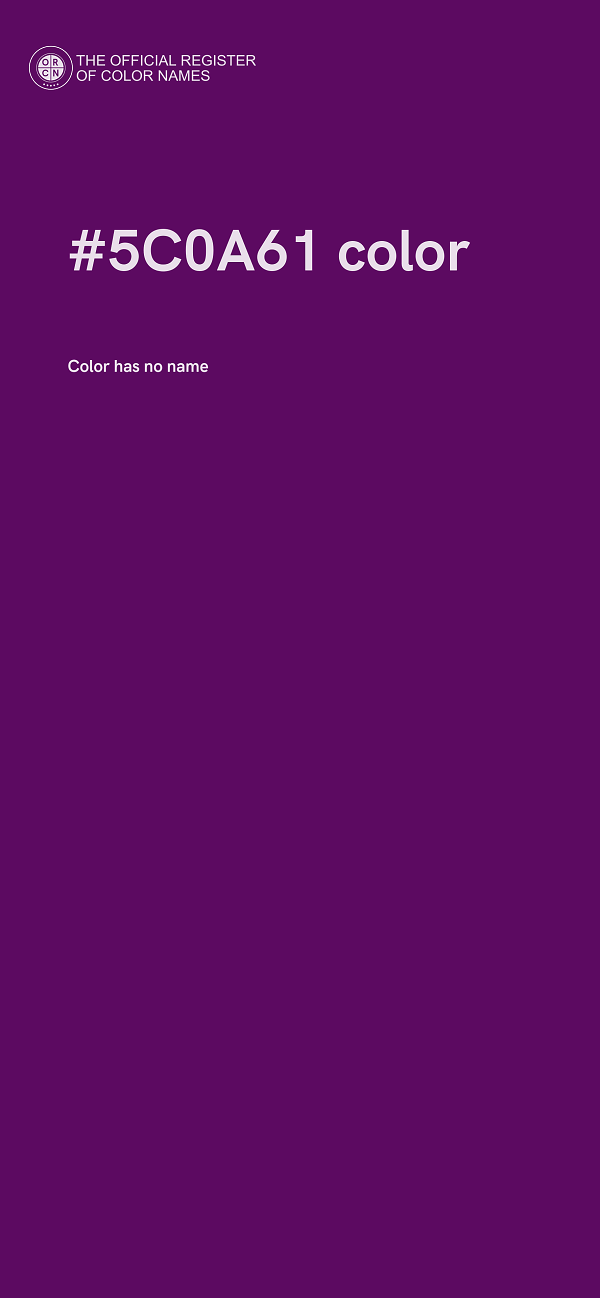 #5C0A61 color image