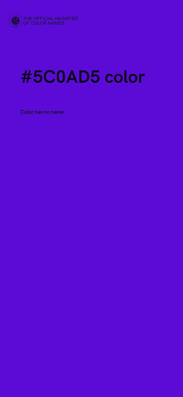 #5C0AD5 color image