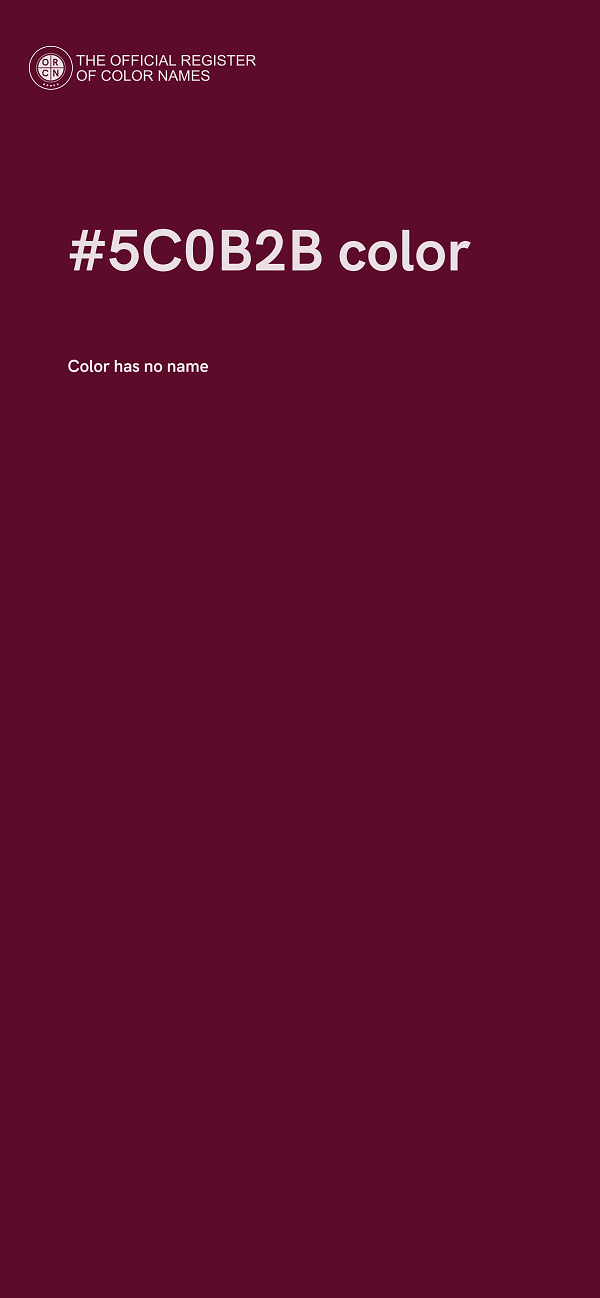#5C0B2B color image