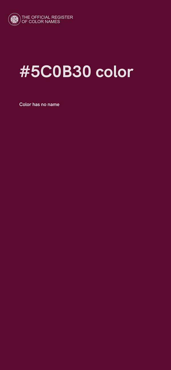 #5C0B30 color image