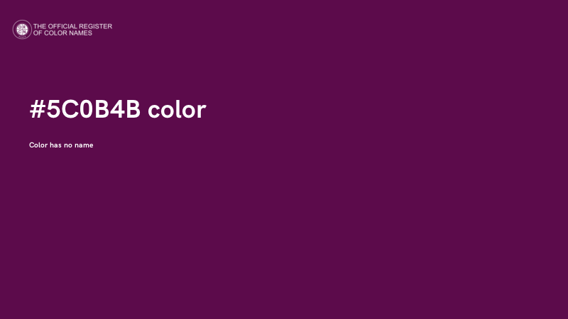 #5C0B4B color image