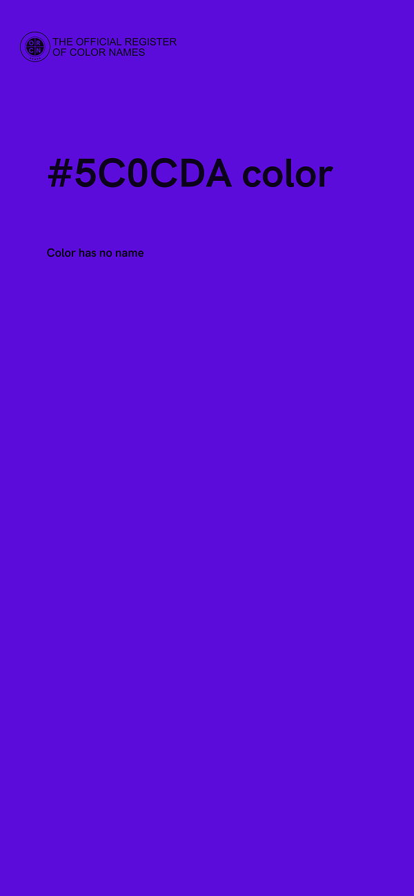 #5C0CDA color image