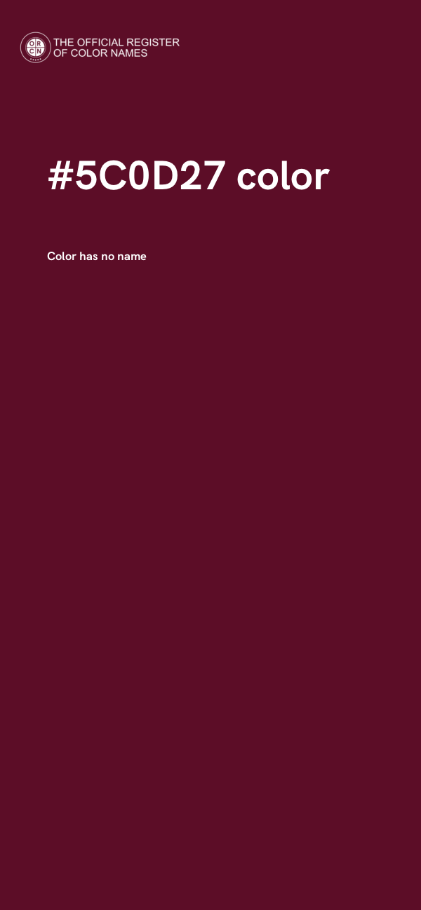 #5C0D27 color image