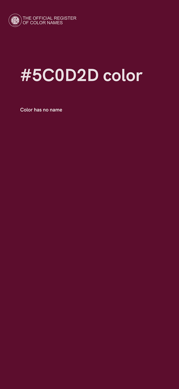 #5C0D2D color image