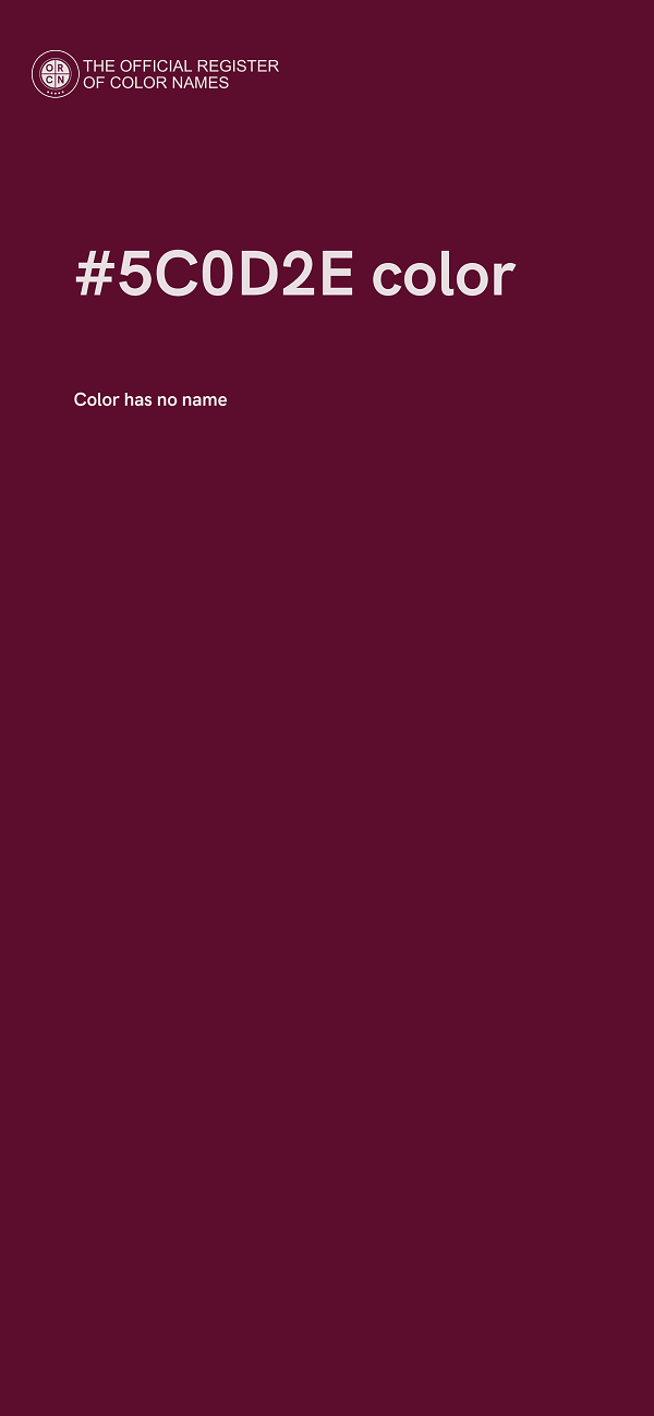 #5C0D2E color image