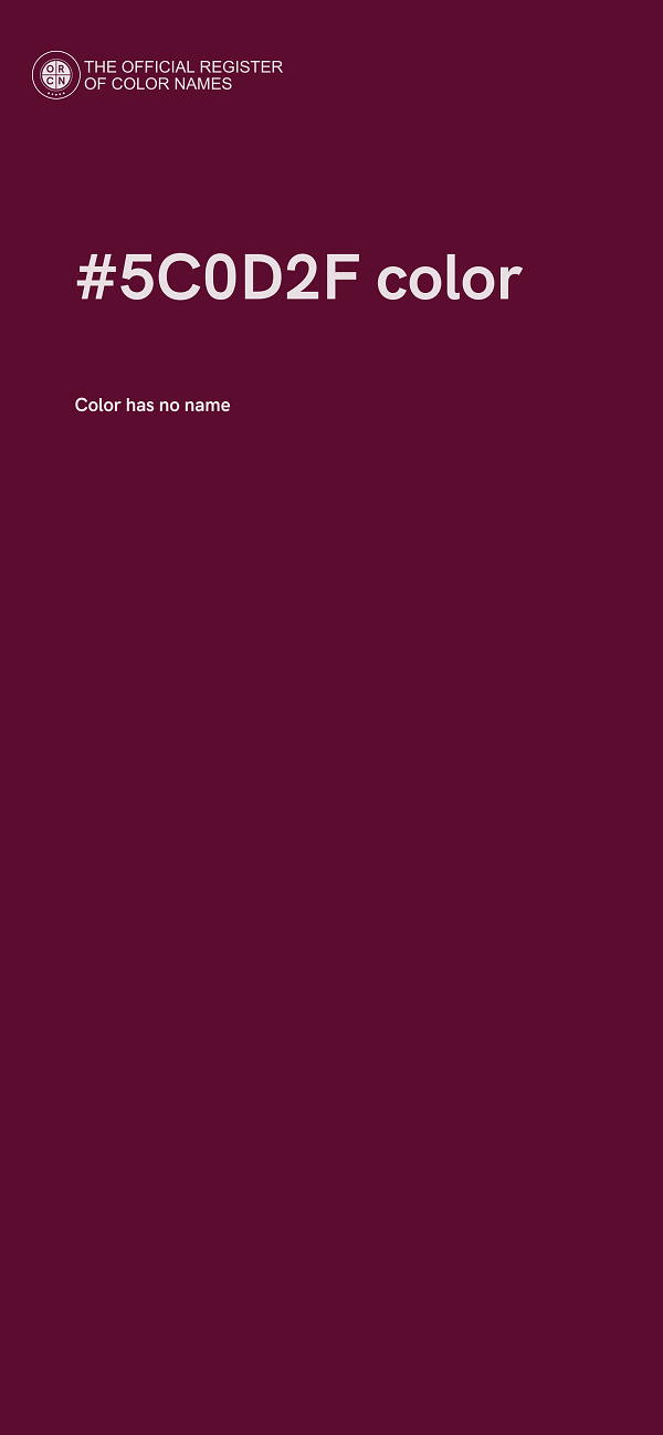 #5C0D2F color image