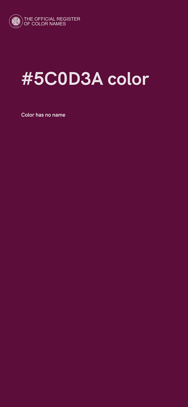 #5C0D3A color image