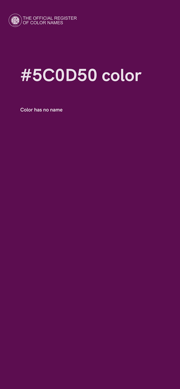#5C0D50 color image
