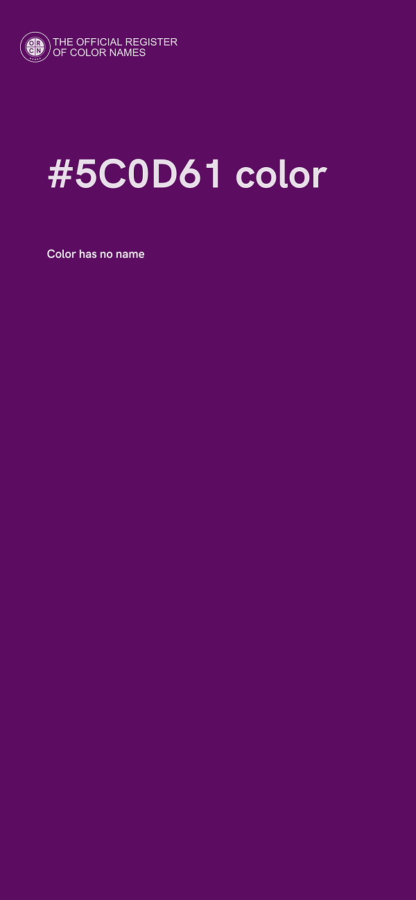 #5C0D61 color image