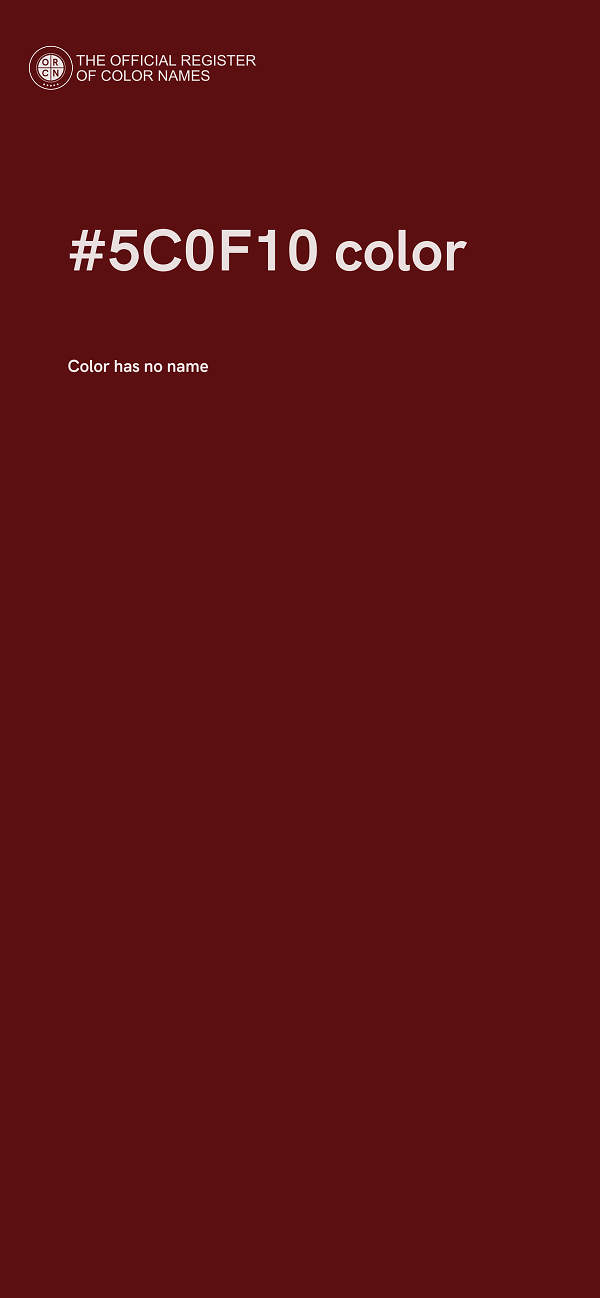 #5C0F10 color image