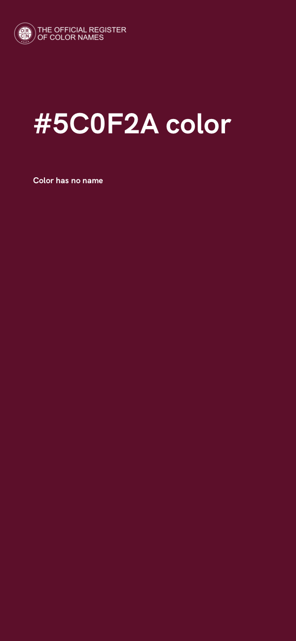 #5C0F2A color image