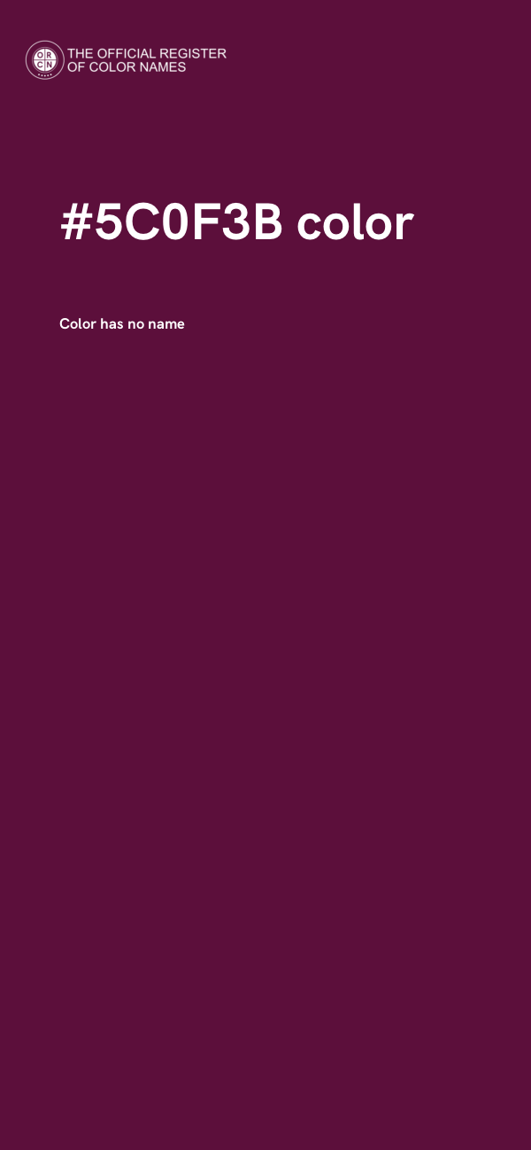 #5C0F3B color image