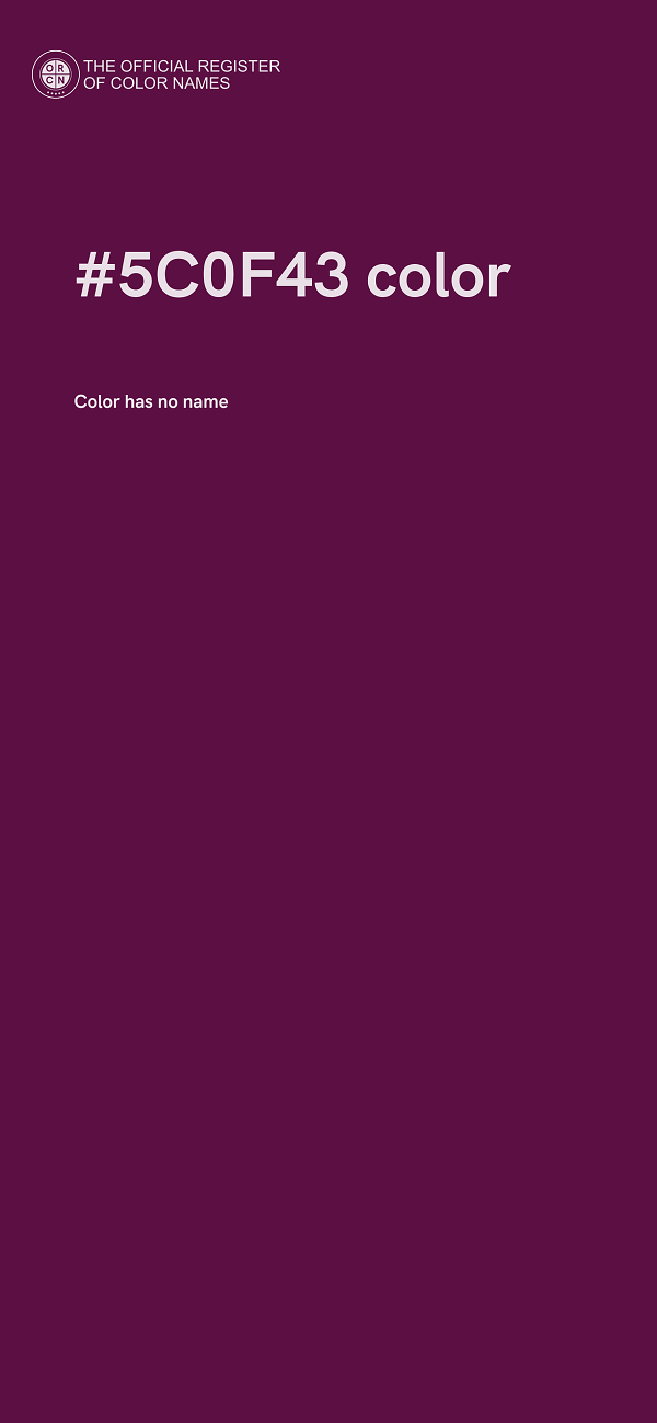 #5C0F43 color image