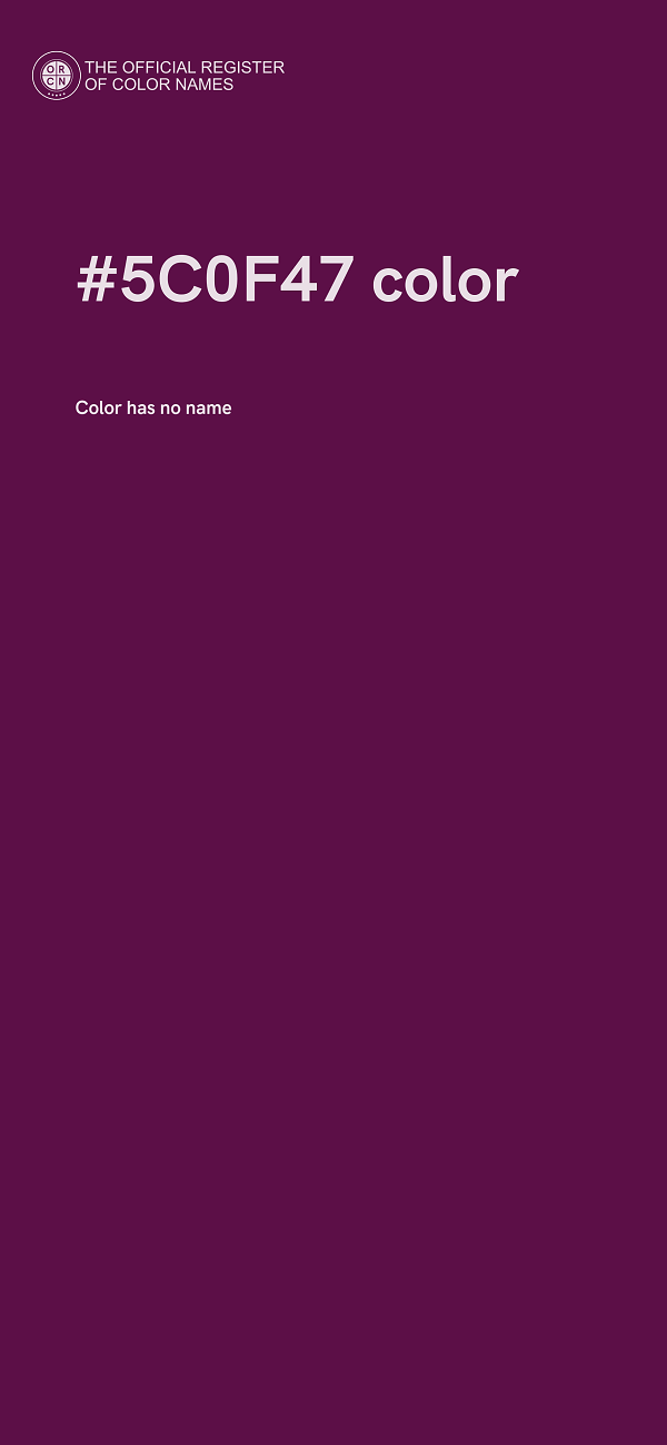 #5C0F47 color image