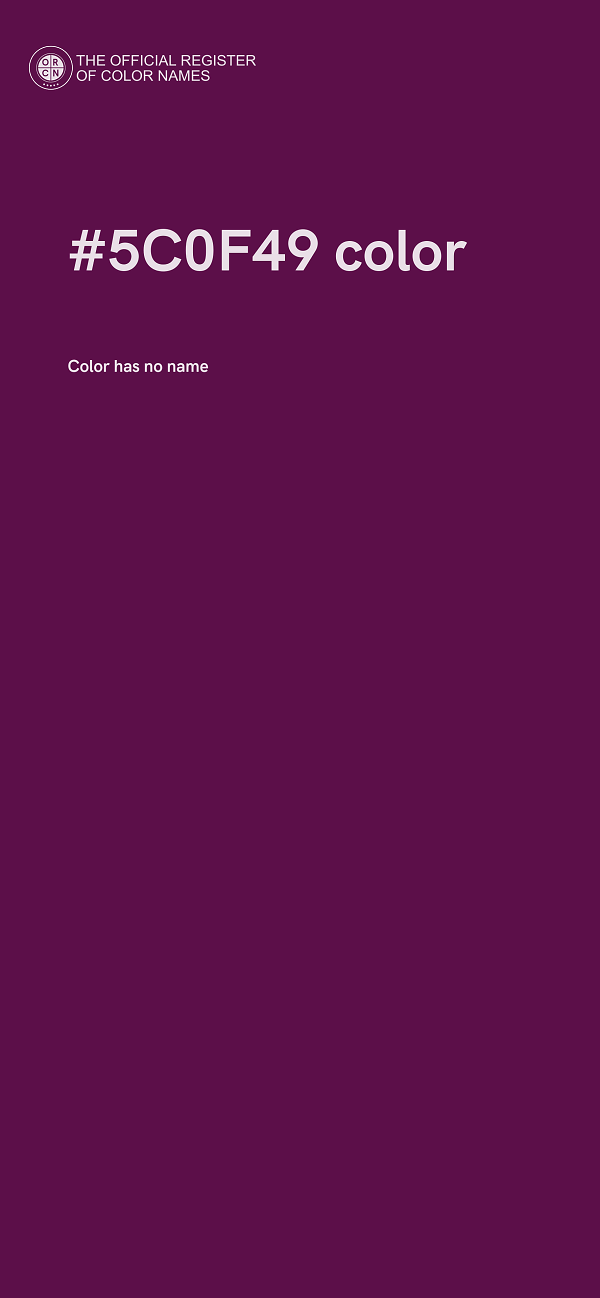 #5C0F49 color image