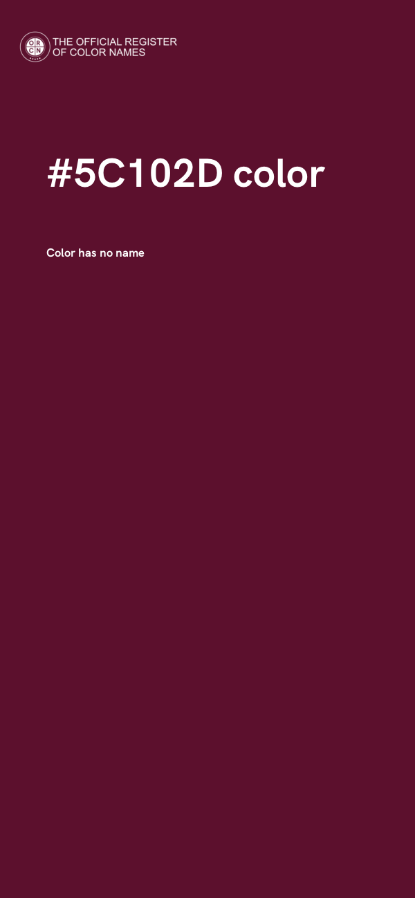 #5C102D color image