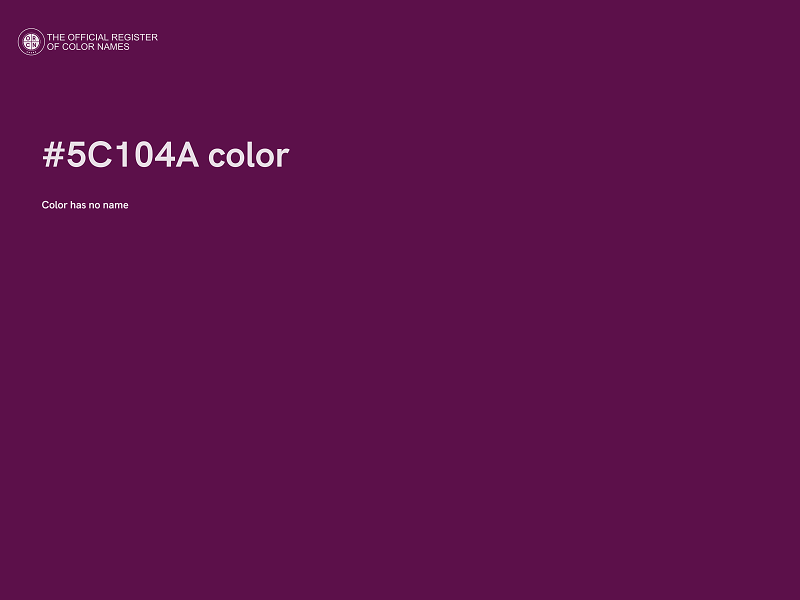 #5C104A color image