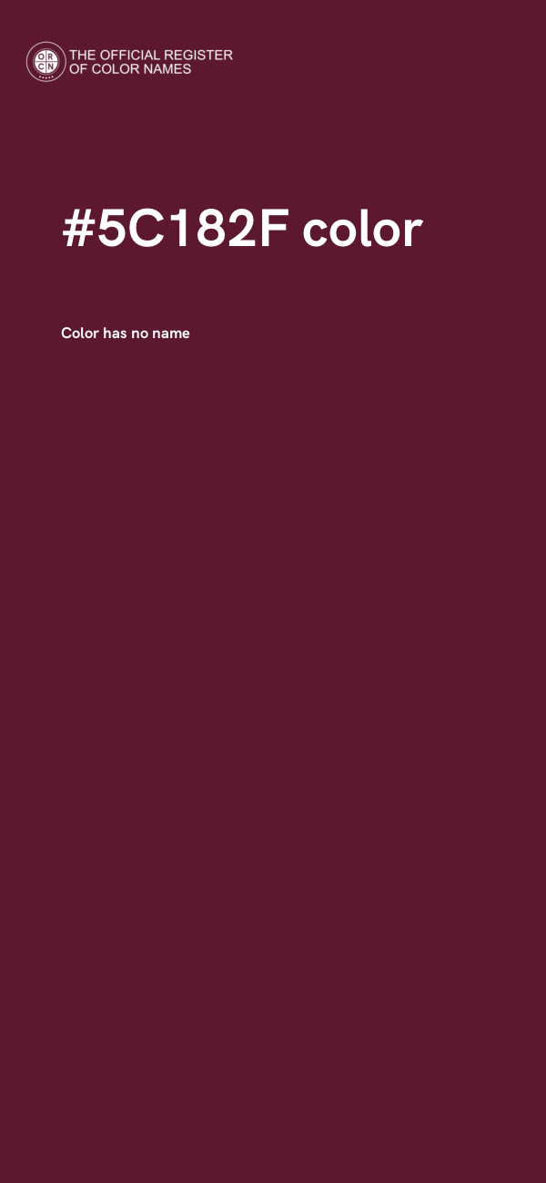 #5C182F color image