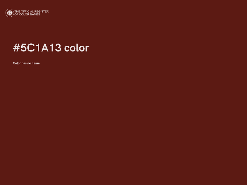 #5C1A13 color image