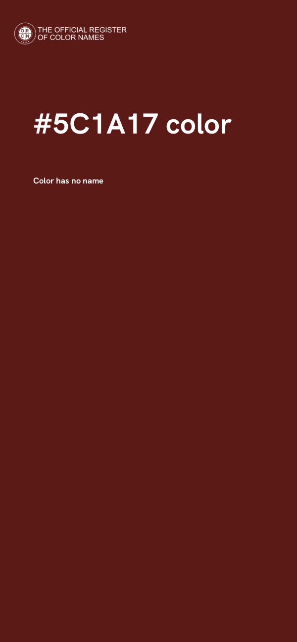 #5C1A17 color image