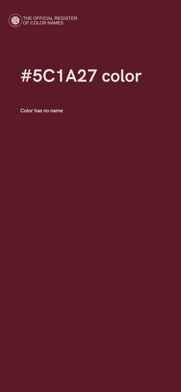 #5C1A27 color image