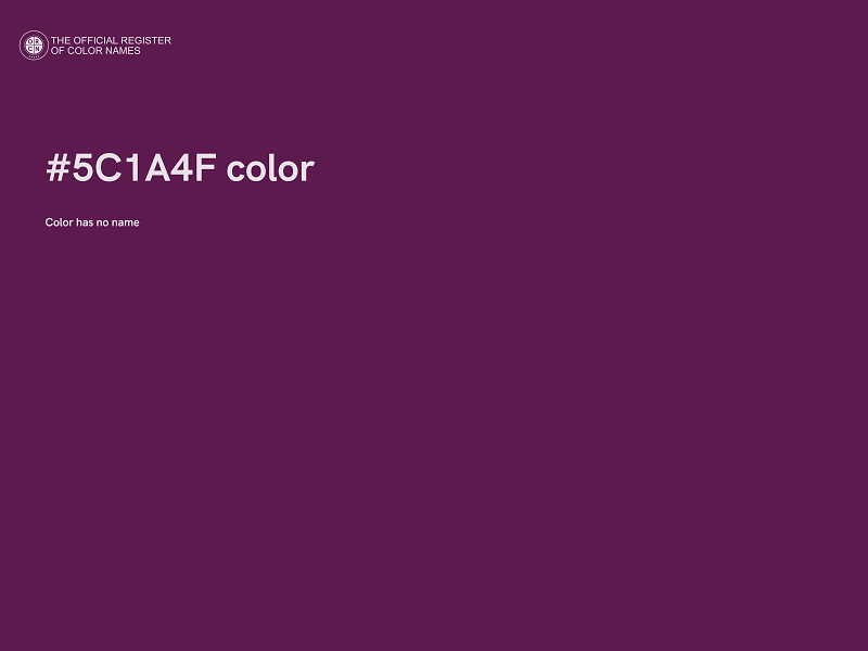 #5C1A4F color image