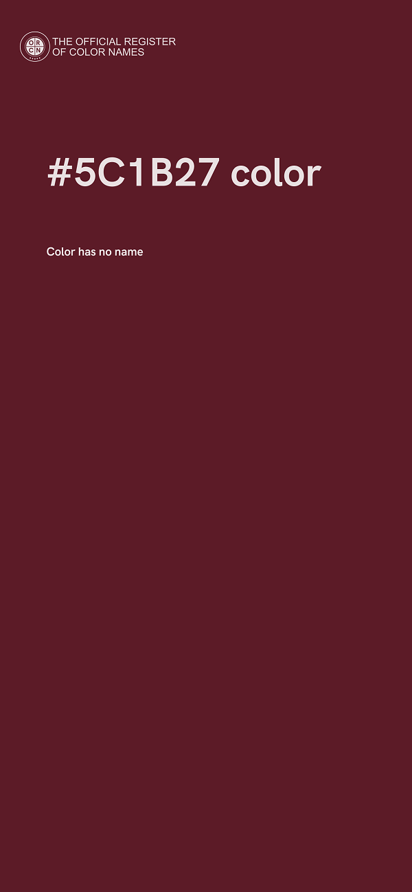 #5C1B27 color image