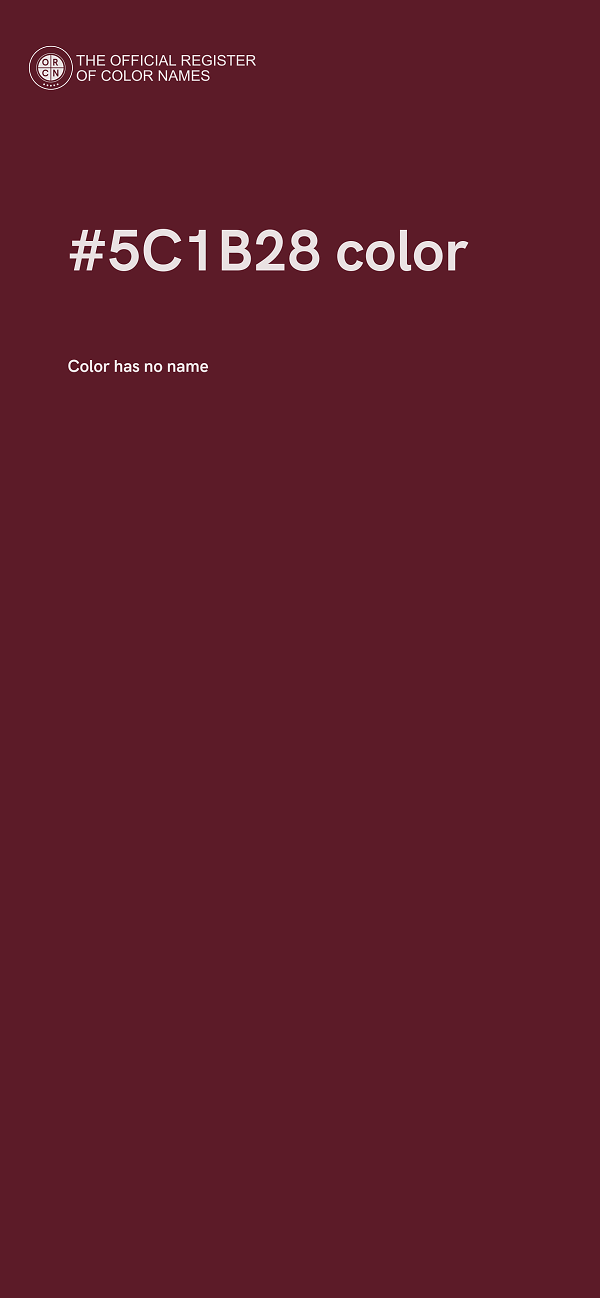 #5C1B28 color image