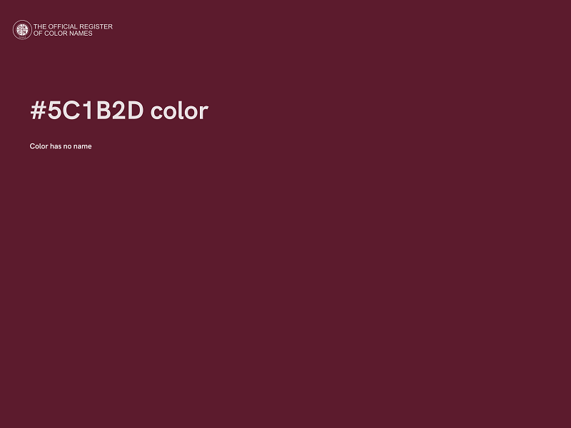 #5C1B2D color image