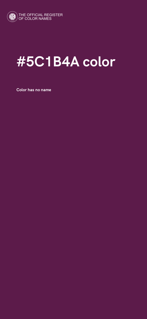 #5C1B4A color image