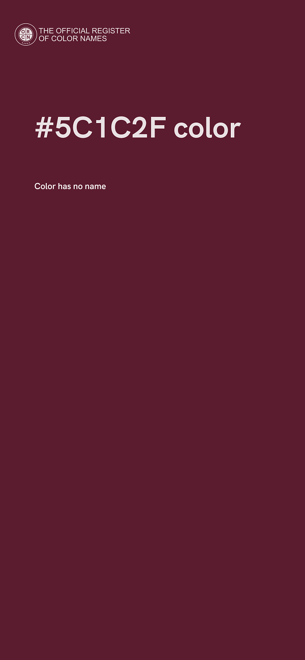 #5C1C2F color image