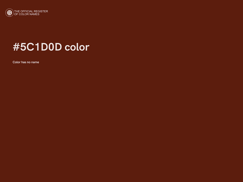 #5C1D0D color image