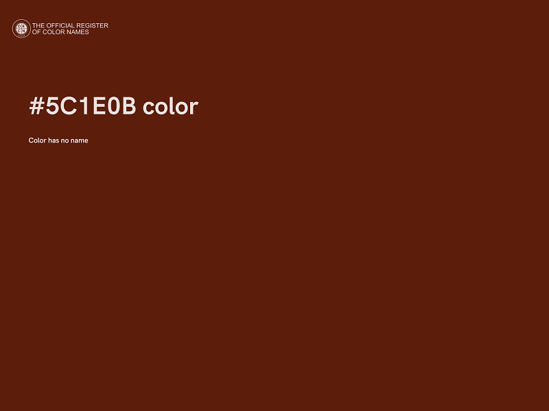 #5C1E0B color image