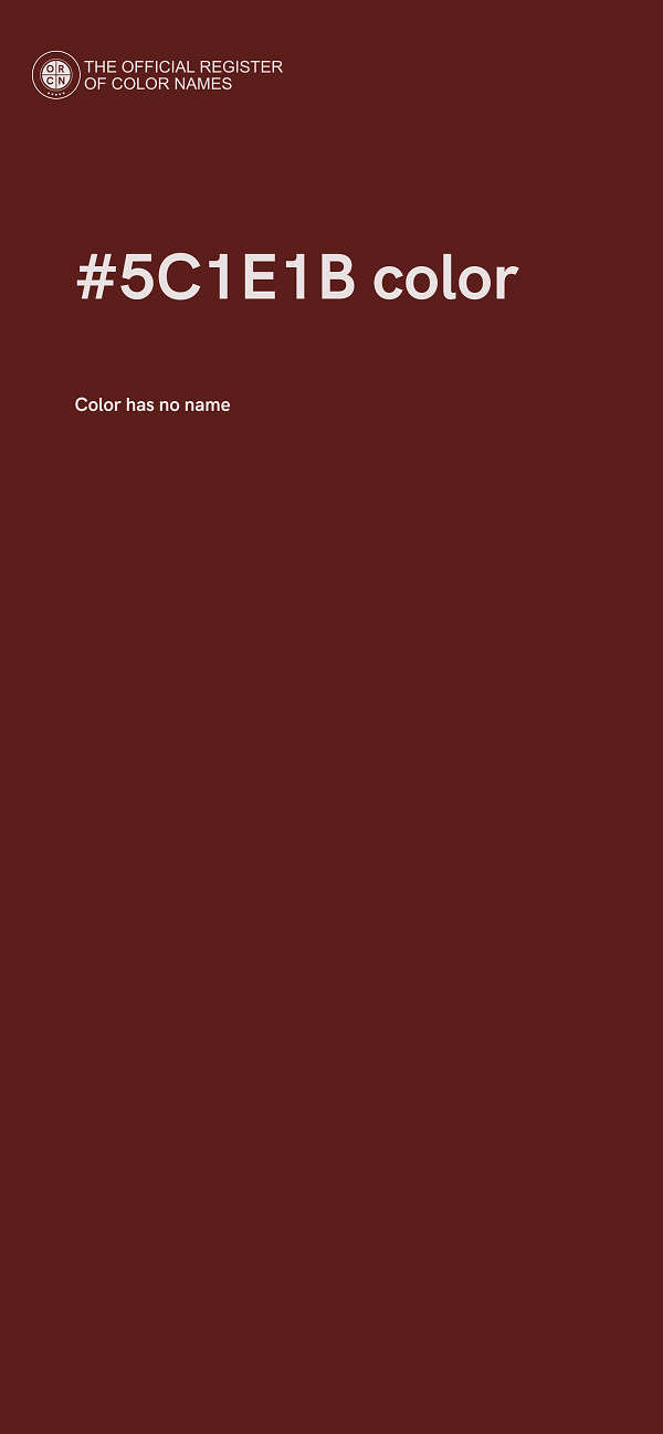#5C1E1B color image