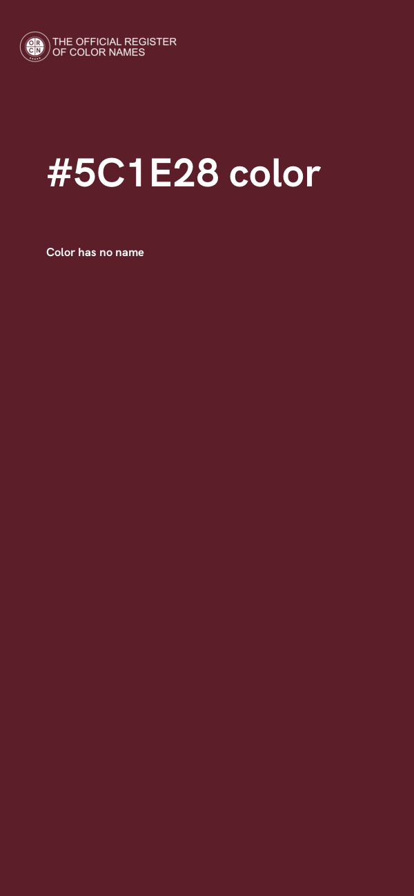 #5C1E28 color image