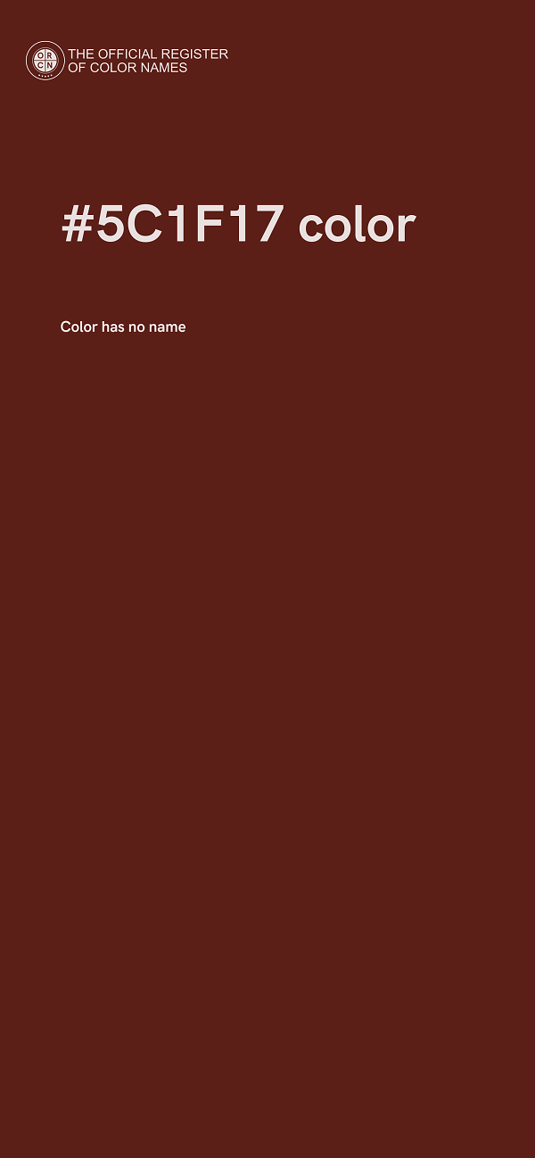 #5C1F17 color image