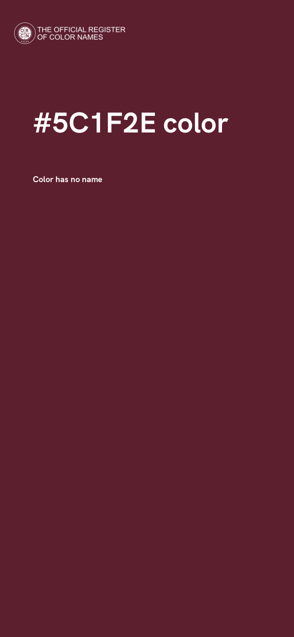 #5C1F2E color image