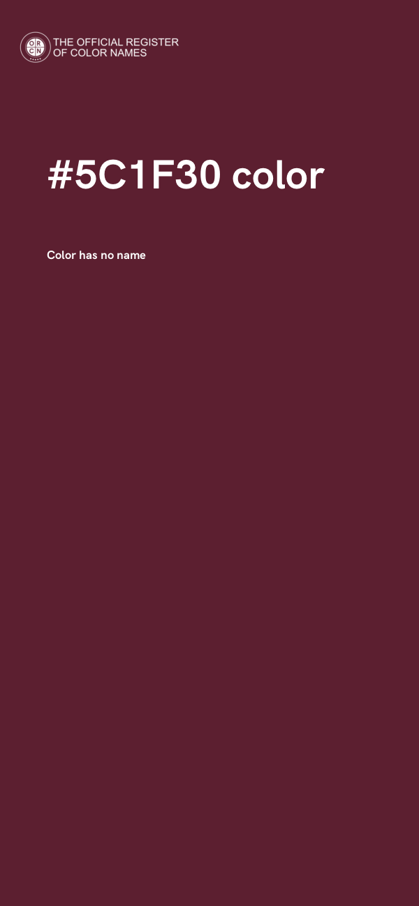 #5C1F30 color image