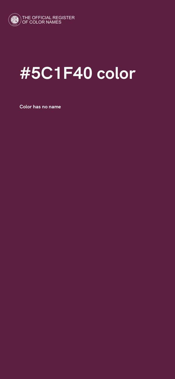#5C1F40 color image
