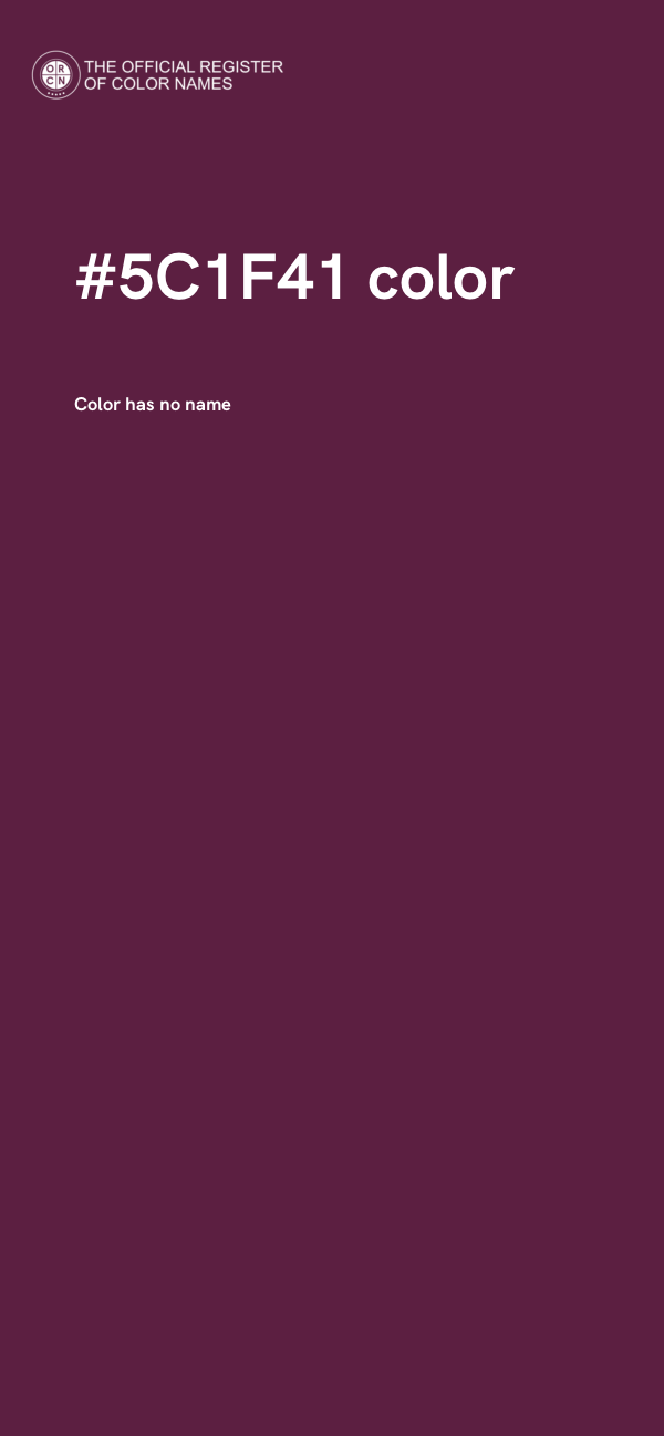 #5C1F41 color image