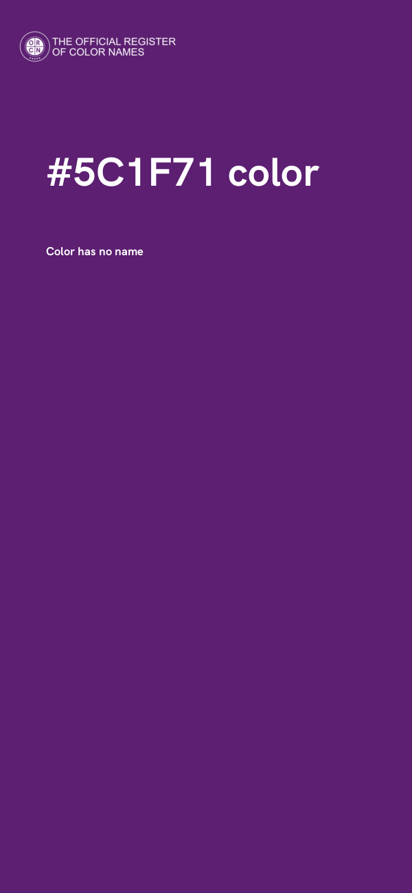 #5C1F71 color image