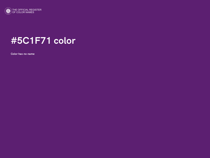 #5C1F71 color image