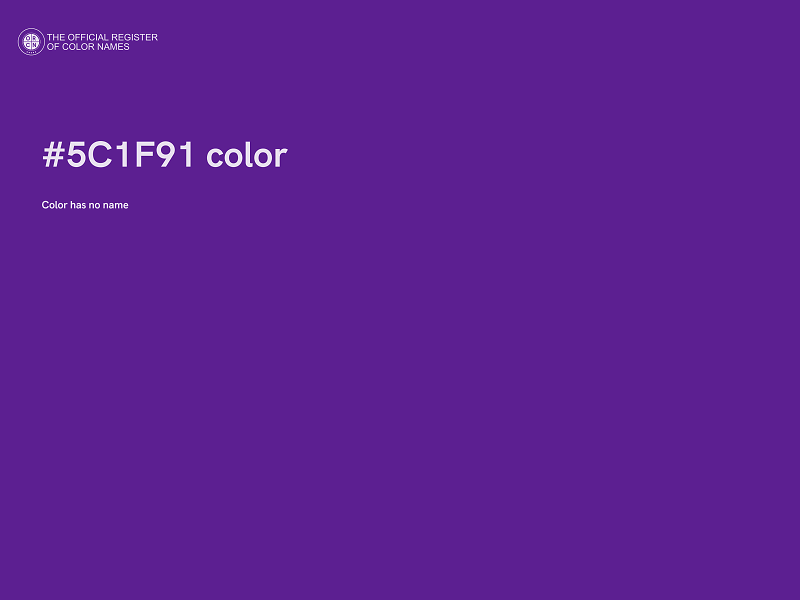 #5C1F91 color image