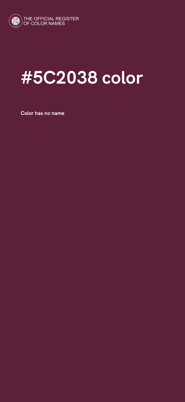 #5C2038 color image