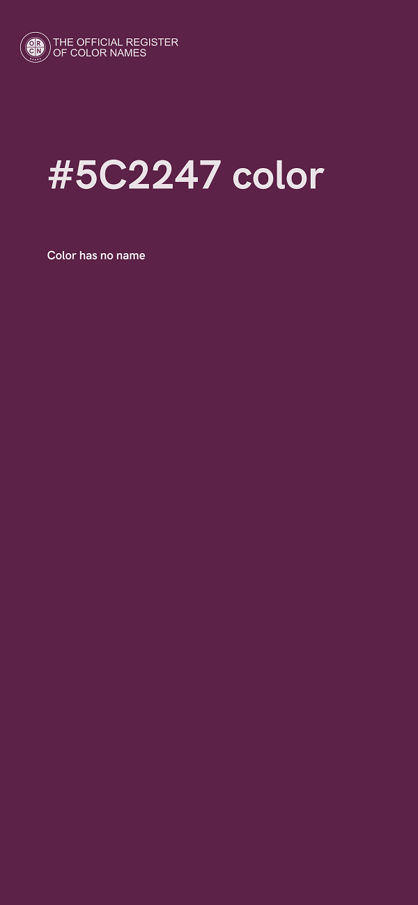 #5C2247 color image