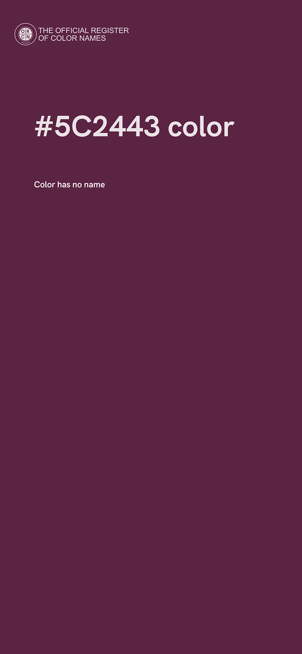 #5C2443 color image