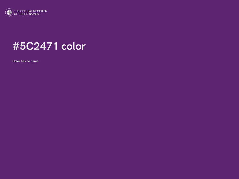 #5C2471 color image