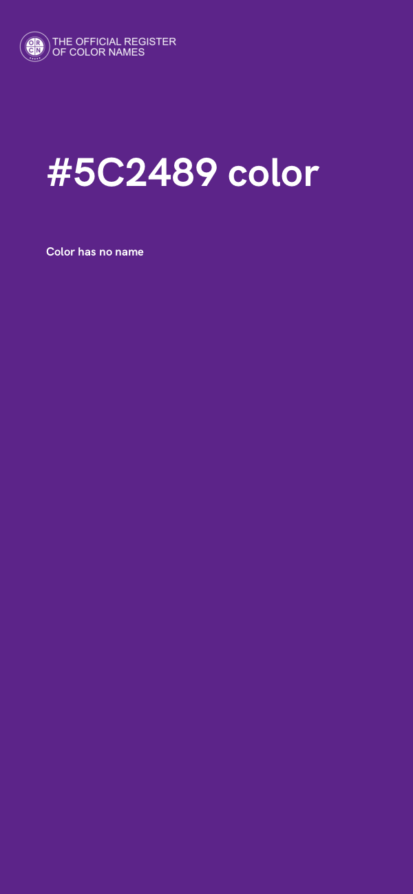 #5C2489 color image