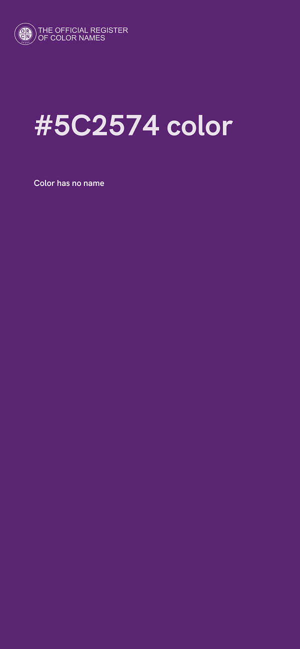 #5C2574 color image