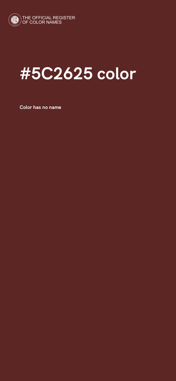 #5C2625 color image